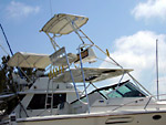 Completed tuna tower installation at destination
