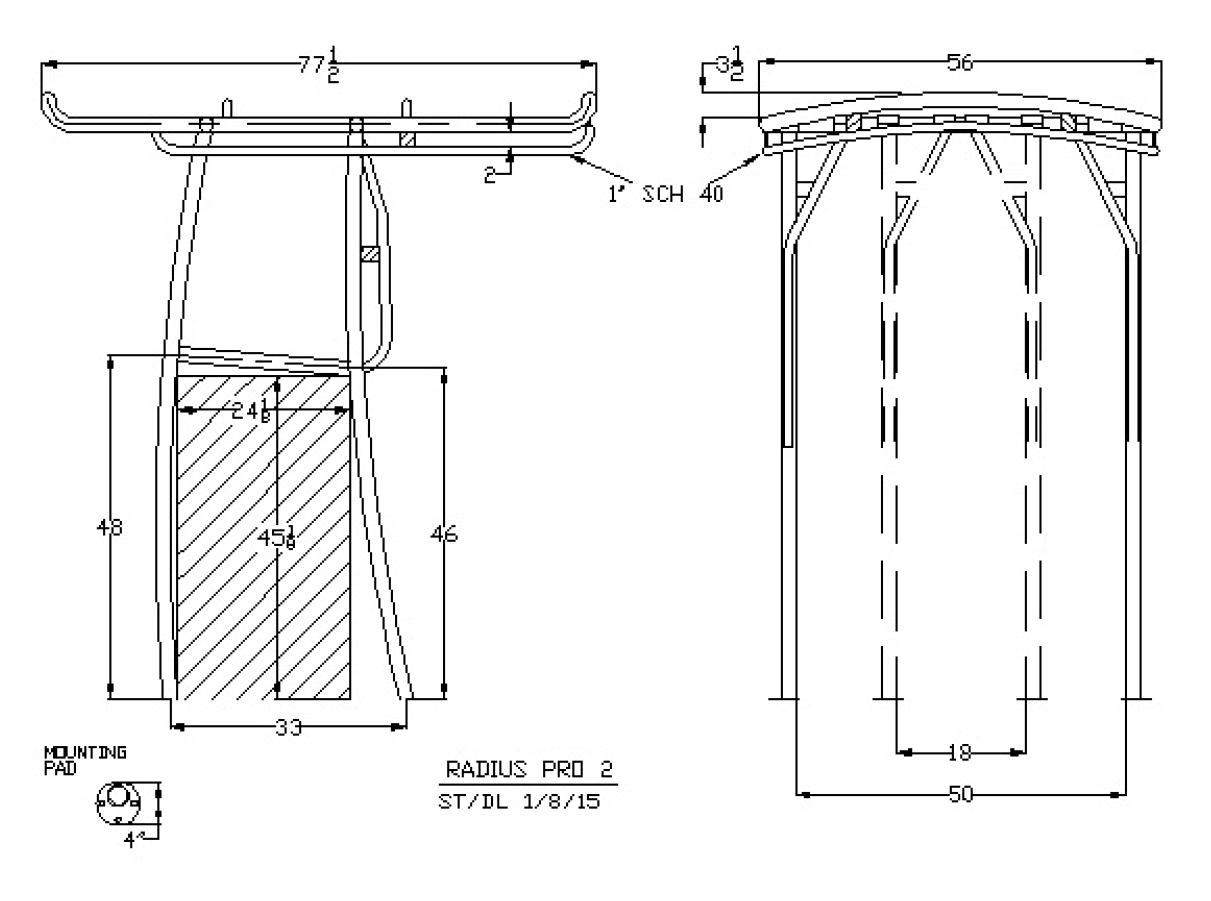 Radius PRO Fiberglass MK2 high bar blueprint