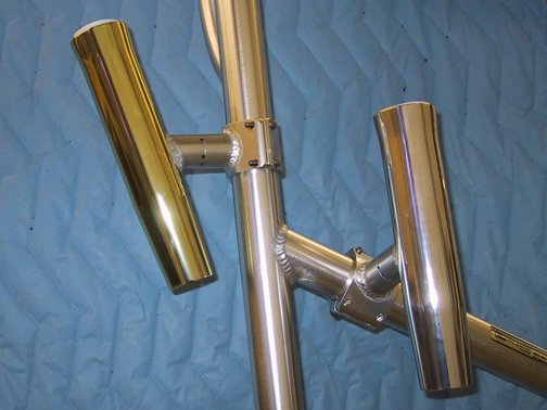 Atlantic Towers polished marine hardware detail