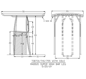 Super Radius T-Top geometry drawing